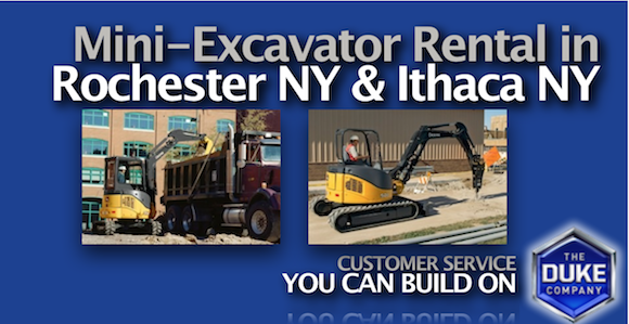 Picture of Rent Powerful Mini Excavators in Rochester and Ithaca NY